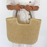 Summer Straw Bag For Women Large Capacity Totes Beach Bags