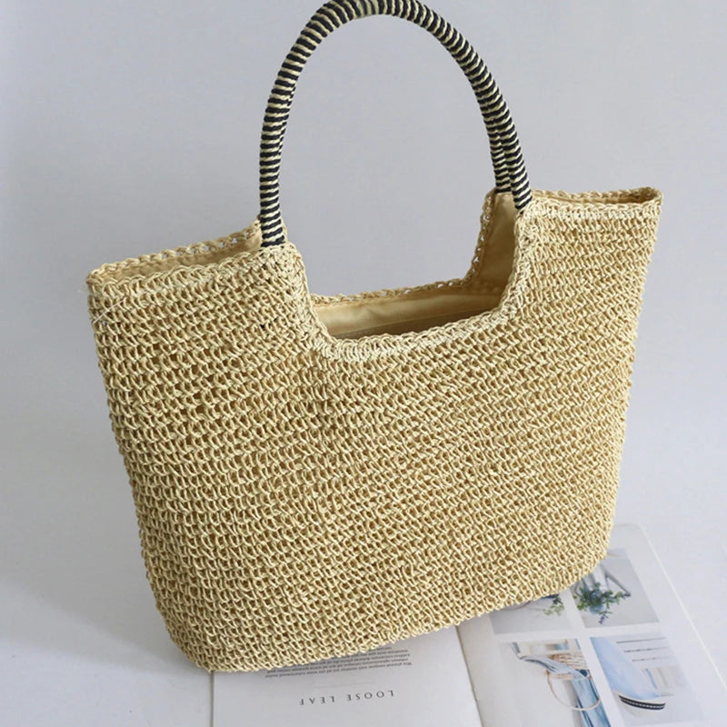 Summer Straw Bag For Women Large Capacity Totes Beach Bags