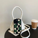 Summer Crossbody Bags for Women Plaid Small Purse and Handbags