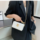 Summer PVC Metal Leopard Handle Handbag Female Acrylic Shoulder Bag