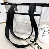 Summer Transparent PVC Handbag Large Capacity Women Shoulder Bags