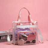 Transparent PVC Yoga Gym Bag Waterproof Outdoor Fitness Handbag