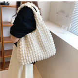 Summer Pleated Cloud Bag Female Large Capacity Shoulder Bag Handbags Tote Bolsas
