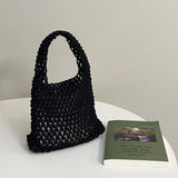 Summer Beach Bag For Women Mesh Rope Weaving Straw Net Ladies Shoulder Bags