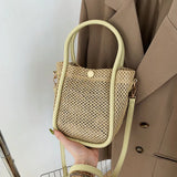 Summer Retro Casual Straw Bag Women's Bucket Bag
