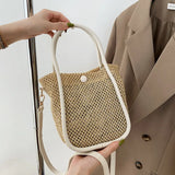 Summer Retro Casual Straw Bag Women's Bucket Bag