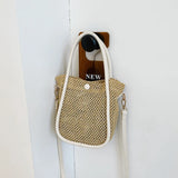 Summer Retro Casual Straw Bag Women's Bucket Bag