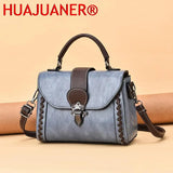 Summer Retro Shoulder Bag Soft PU Leather Handbag Crossbody Bag