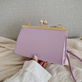 Summer Retro Small Square Bag Pearl Clip Single Shoulder Messenger Women's Bag