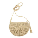Summer Retro Straw Beach Bag Woven Tassels Messenger Handbags