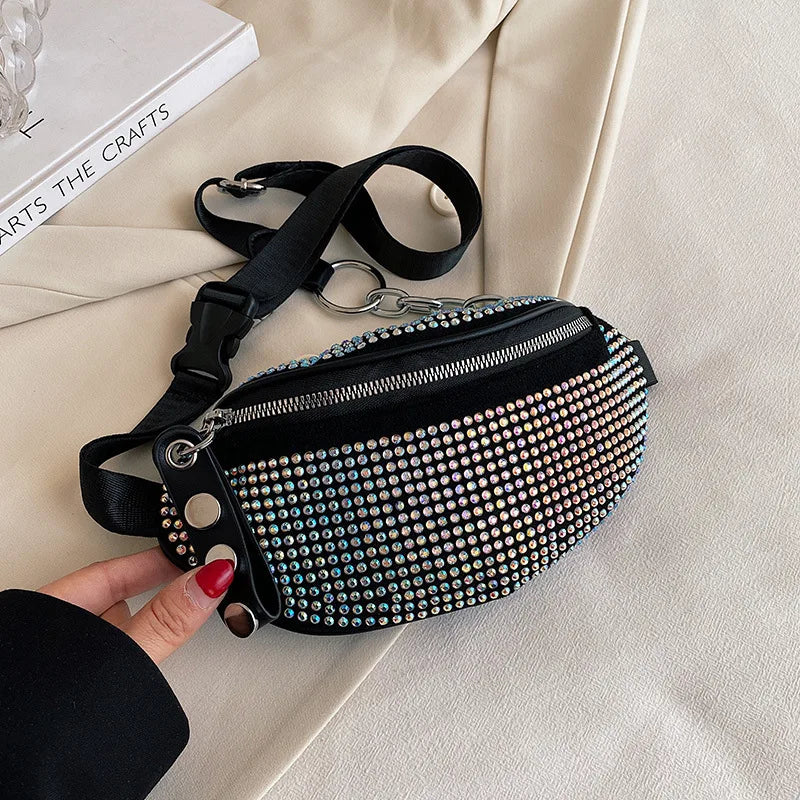 Summer Rhinestone Waist Bag for Women