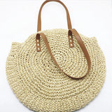 Summer Round Straw Bags For Women Rattan Shoulder Bag Woven Beach Handbags