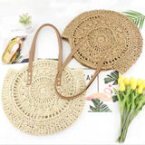 Summer Round Straw Bags For Women Rattan Shoulder Bag Woven