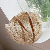 Round Straw Shoulder Bag for Women Large Capacity Totes Bag