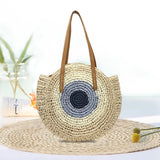 Straw Rattan Bag Woven Beach Messenger Shoulder Cro