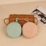 Summer Round Straw Shoulder Bag Woven Crossbody Beach Purse Handbag