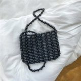 Hand-woven Hollow Bead Women Bag Crossbody