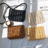 Hand-woven Hollow Bead Women Bag Crossbody