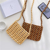 Hand-woven Hollow Bead Women Bag Crossbody