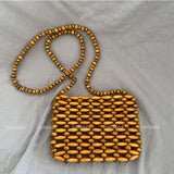 Hand-woven Hollow Bead Women Bag Crossbody
