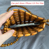 Hand-woven Hollow Bead Women Bag Crossbody