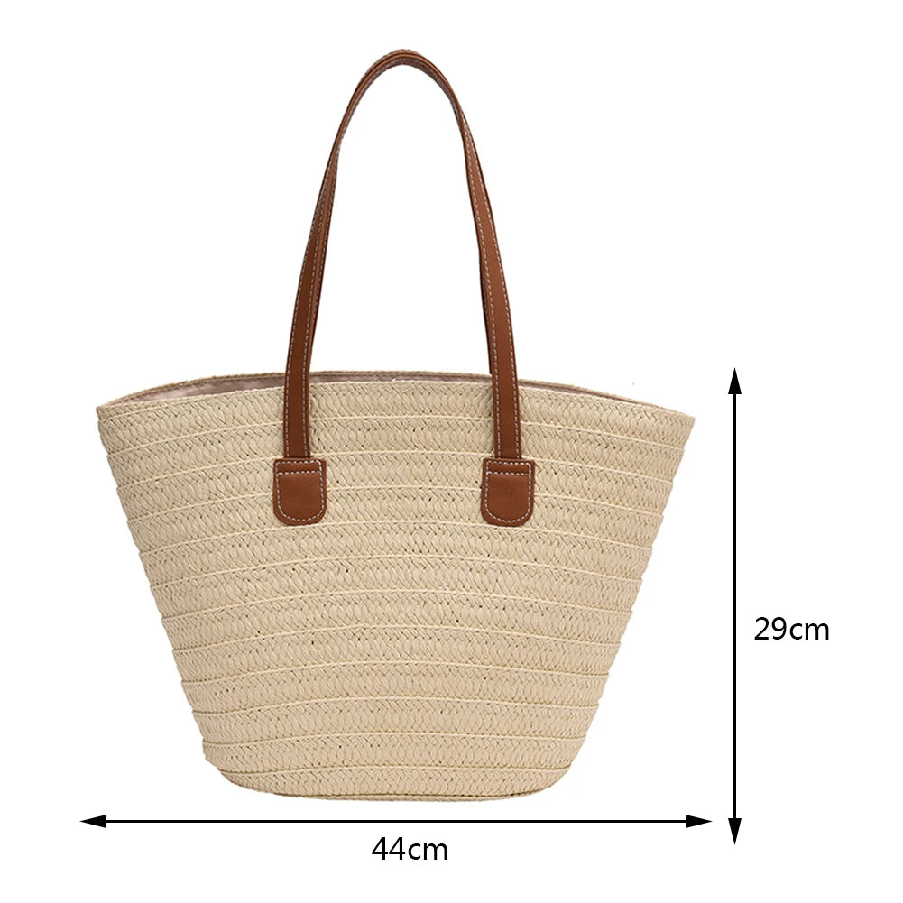 Summer Shoulder Bag Large Capacity Woven Women Handbags