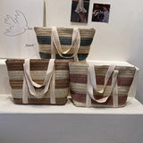 Straw Crossbody Bag Large Capacity Handbag Women's