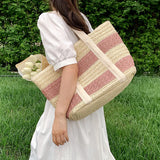 Straw Crossbody Bag Large Capacity Handbag Women's