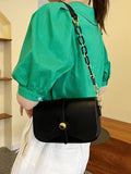 Solid Chain Female Crossbody Bag Casual Shoulder Handbag