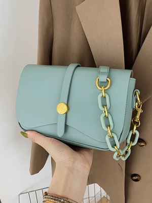 Solid Chain Female Crossbody Bag Casual Shoulder Handbag
