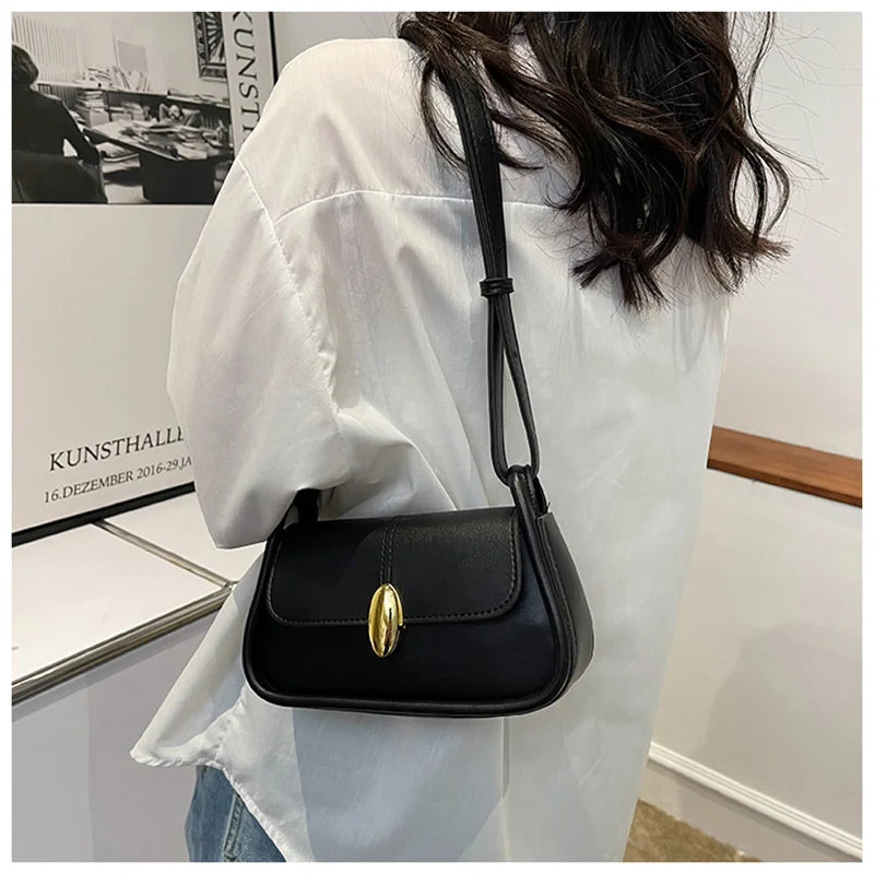 Summer Women's Shoulder Bag Vintage Solid All-match Crossbody Bags