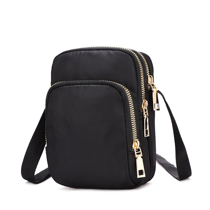 Summer Small Shoulderbag Women Girl Nylon Crossbody Bag Lightweight Phone Wallet