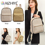 Summer Straw Backpack Beach Woven School Bag