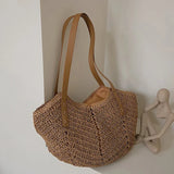 Summer Straw Bag For Women Large Beach Tote Handbag