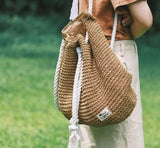 Summer Straw Bag Women Backpack Rucksack For Girls Mochila Travel Beach