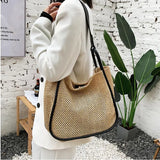 Summer Straw Bag Women Backpack Large Capacity Straw Bag Girls Mochila Backpack
