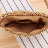 Summer Straw Beach Bag with Tassel - Vacation Rattan Crossbody Clutch