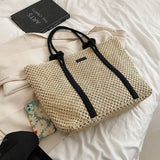 Summer Straw Beach Bag Large Rattan Woven Handbag