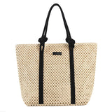 Rattan Woven Handbags Big Beach Bags Casual Style Shoulder Bags