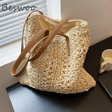 Summer Straw Beach Shoulder Bag Bohemian Travel Tote Bag