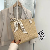 Summer Straw Beach Bag Large Capacity Rattan Woven Handbag