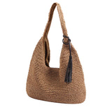 Straw Beach Bags for Women Woven Handbags Vacation Shopping Bags
