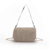 Summer Straw Crossbody Bags For Women Woven PU Leather Boho Bag