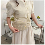 Summer Straw Handbag Female Japanese Small Fresh Lace Daisy Messenger Bag