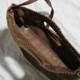 Summer Straw Handle Bag Large Capcaity Woven Rattan Beach Bag