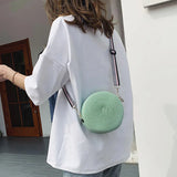 Summer Straw Round Bag For Women Woven Shoulder Messenger Bag