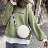 Summer Straw Round Bag For Women Woven Shoulder Messenger Bag
