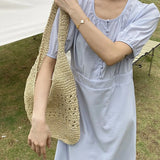 Summer Straw Shoulder Bag Female Hollow Large Capacity Handbag