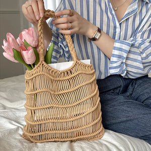 Straw Shoulder Bag Women Large Capacity Totes Braided Beach