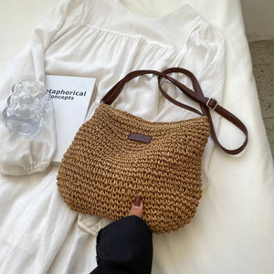 Summer Straw Shoulder Bag For Women Large Capacity Totes